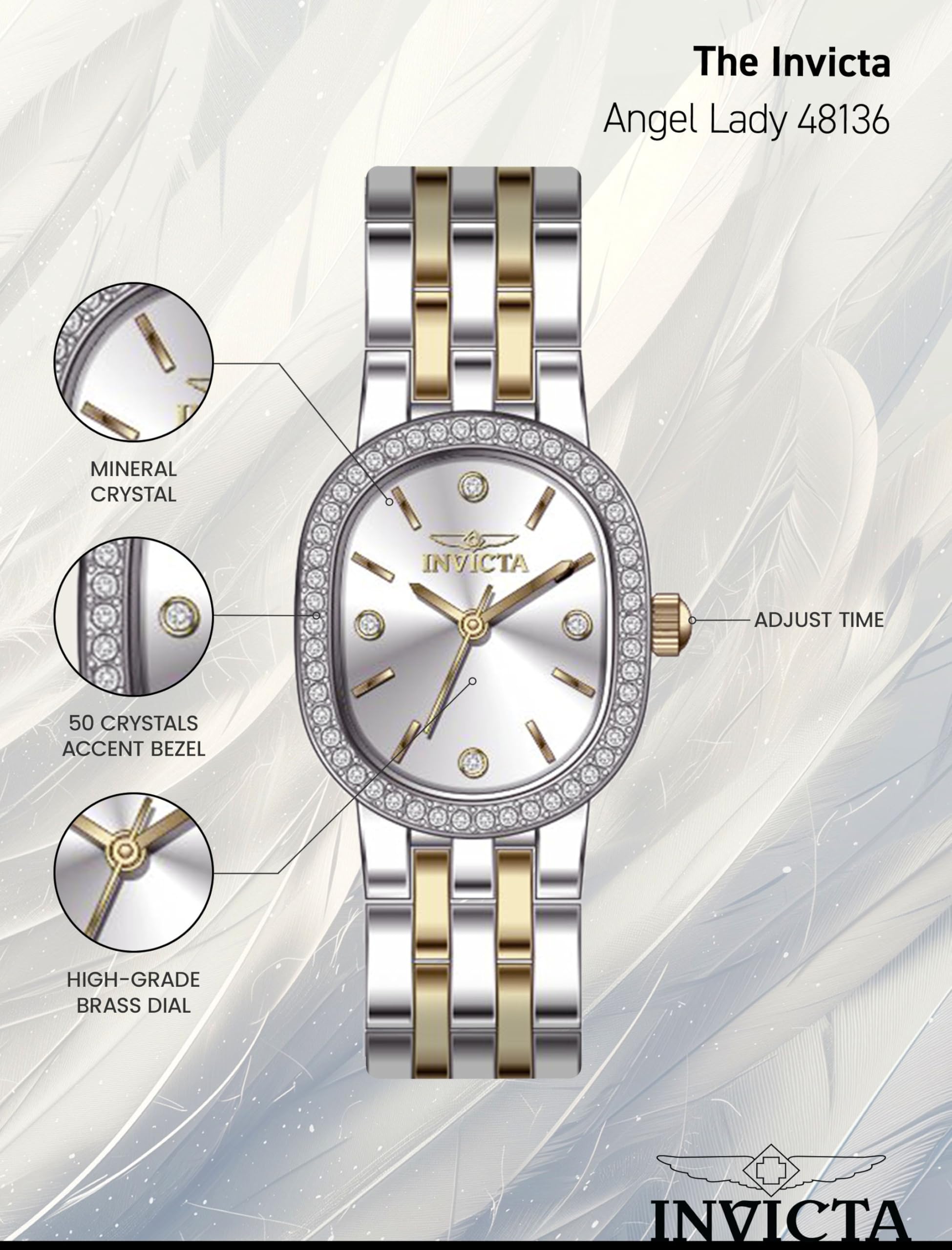 Invicta Angel Stainless Steel Women's Quartz Watch - 20mm - Image 4