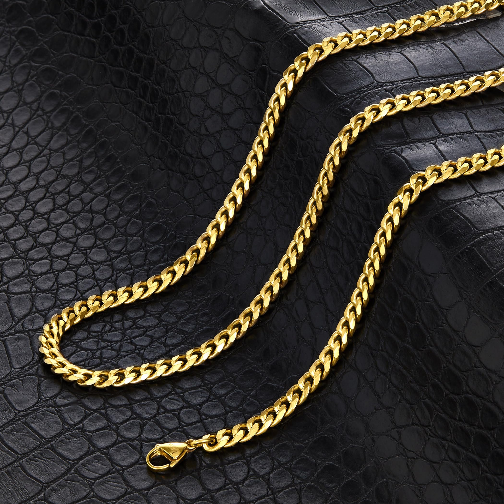 Invicta Jewelry Men's Curb Chain Stainless Steel Necklace (6mm-11.5mm) - 24" - Image 3