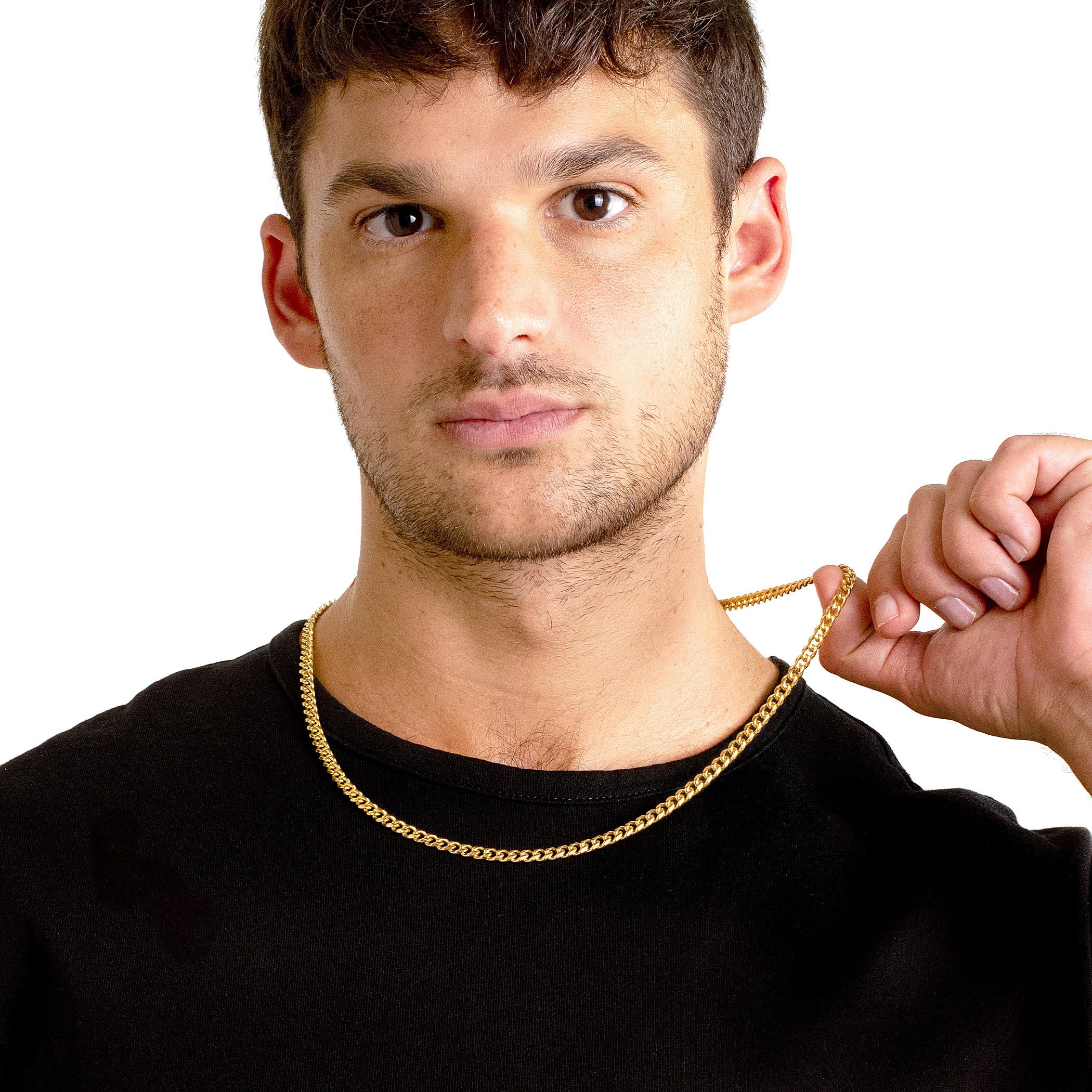 Invicta Jewelry Men's Curb Chain Stainless Steel Necklace (6mm-11.5mm) - 24" - Image 4