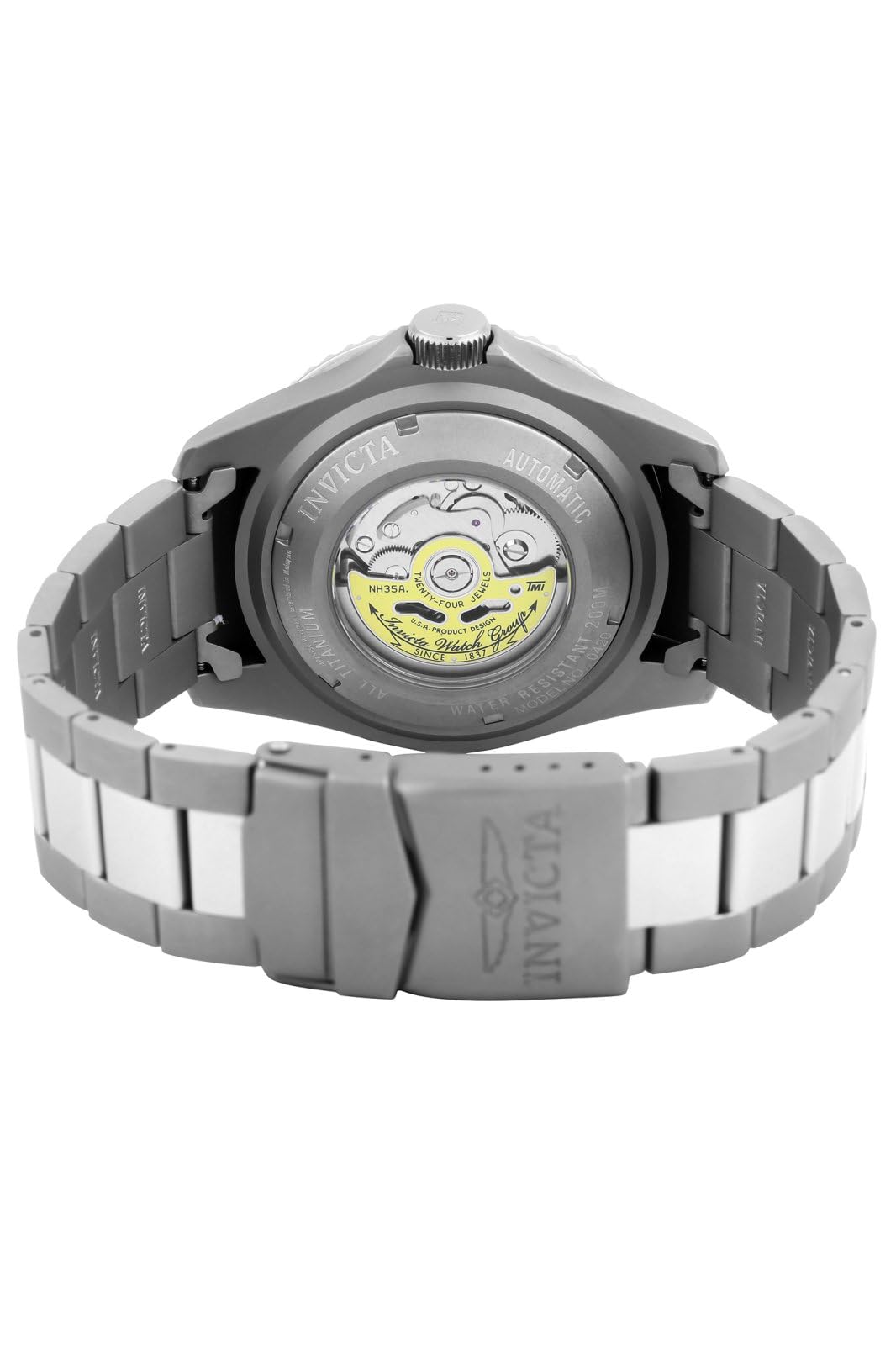 Invicta Men's 0420 Pro Diver Automatic Black Dial Titanium Watch - Image 4