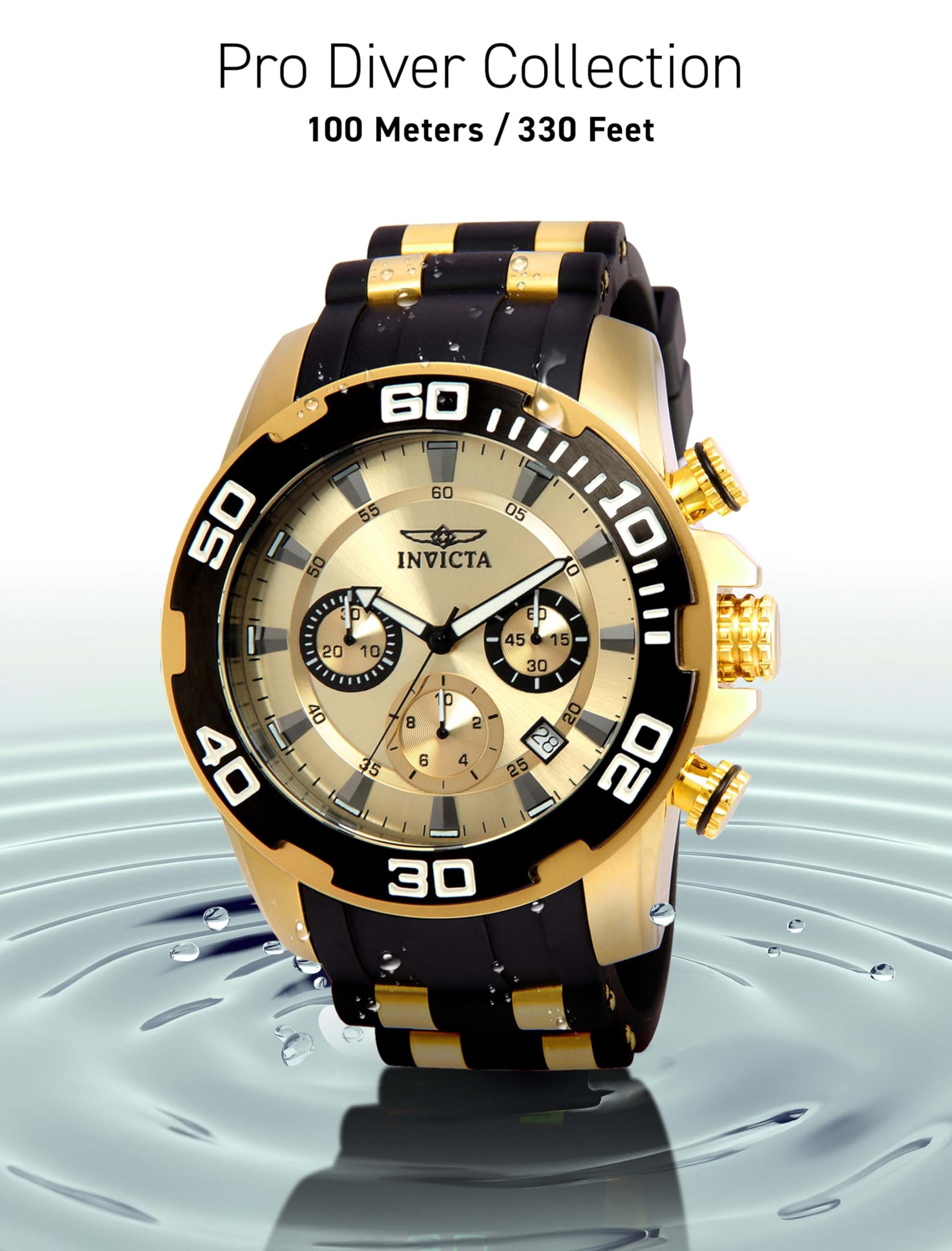 Invicta Men's 22346 Pro Diver Analog Display Quartz Black Watch - Image 5