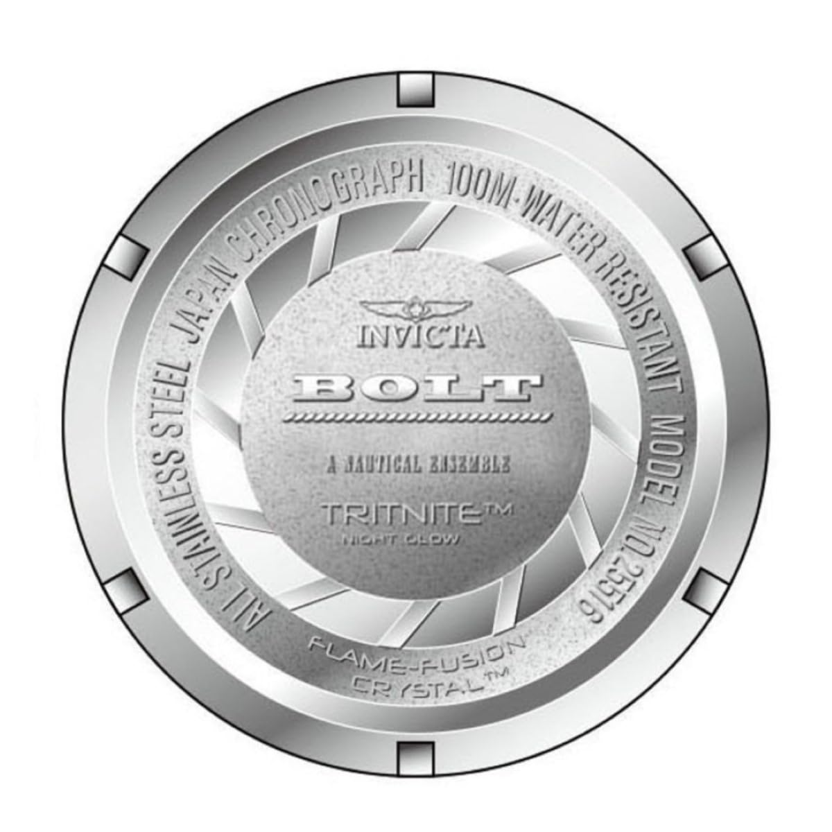 Invicta Men's Bolt Quartz Chronograph 52mm Watch with Stainless-Steel Strap, Gold, 25.2 - Image 3