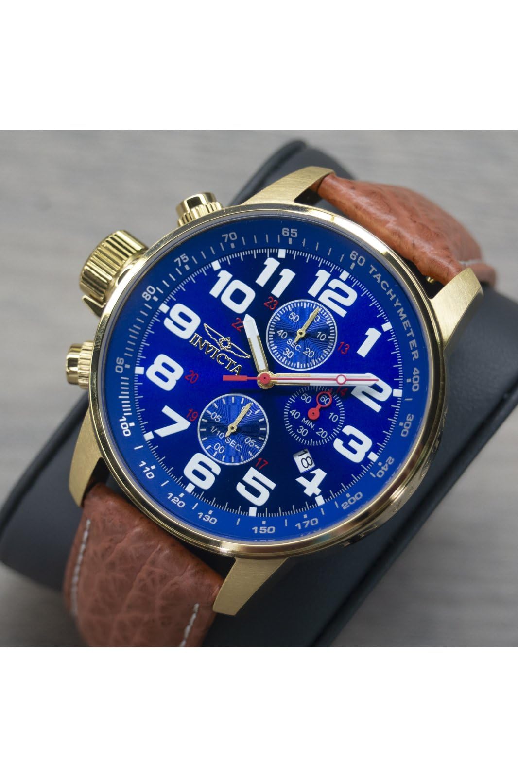 Invicta Men's I-Force Left Handed Quartz Watch with Leather Strap - Image 9