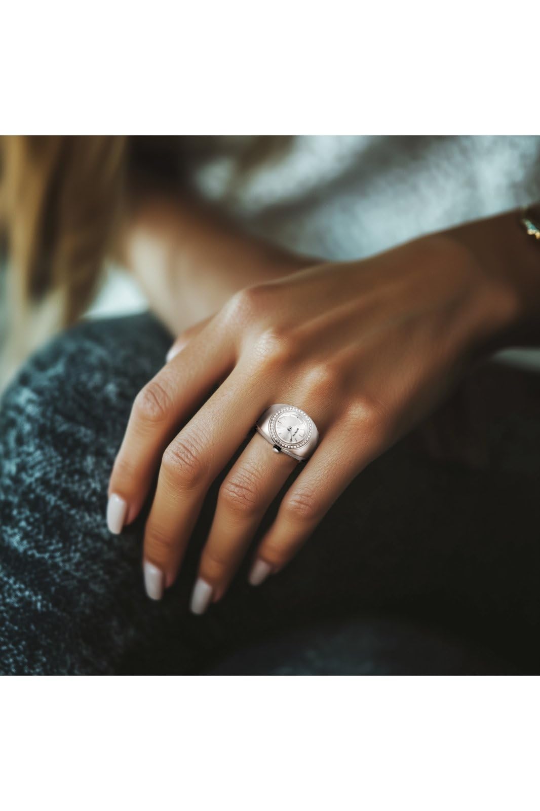 Invicta Mini Lady Ring 16.5mm Stainless Steel Steel Silver dial VC00 Quartz - Image 4