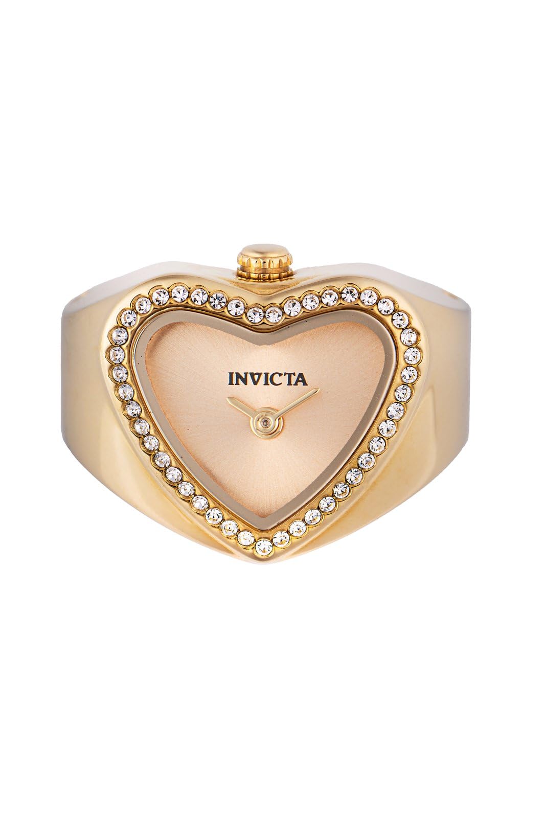 Invicta Mini Ring Watch Lady 18.5mm Stainless Steel Gold Gold dial VC00 Quartz - Image 3